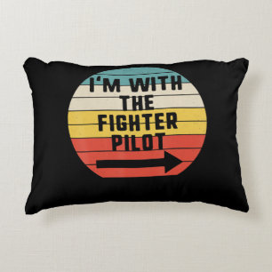 Fighter Pilot Halloween Matching Couple Gift Decorative Cushion