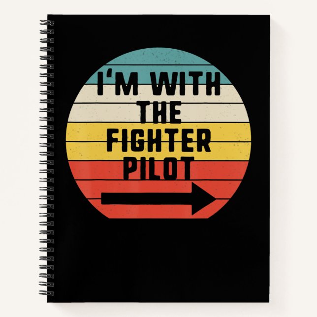 Fighter Pilot Halloween Matching Couple Gift Notebook (Front)