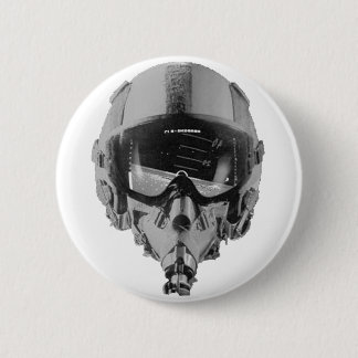 Fighter Pilot Helmet and Altimeter 6 Cm Round Badge