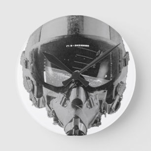 Fighter Pilot Helmet and Altimeter Round Clock