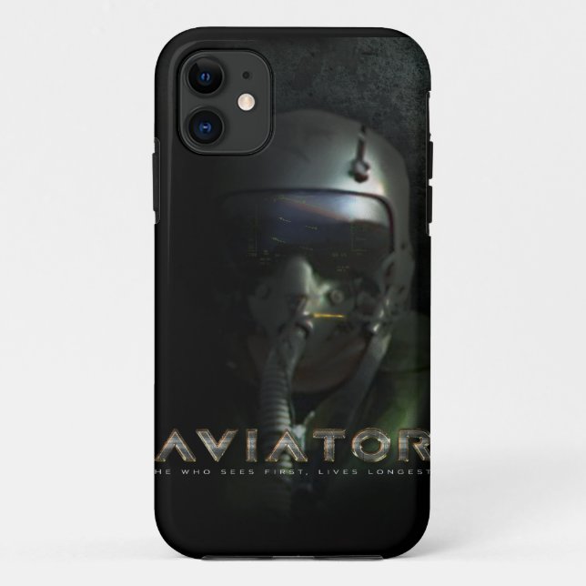 Fighter Pilot Hud Helmet Case-Mate iPhone Case (Back)