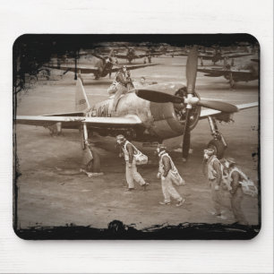 Fighter Pilots Training on P-47 Thunderbolts Mouse Mat