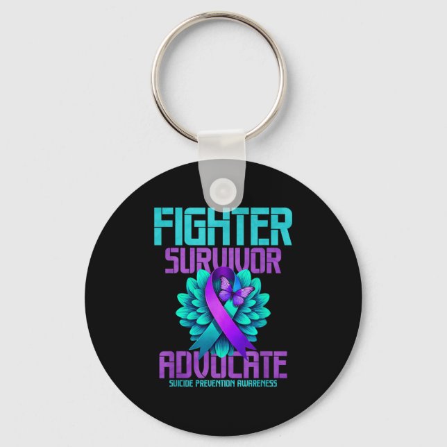 Fighter Survivor Advocate  Key Ring (Front)