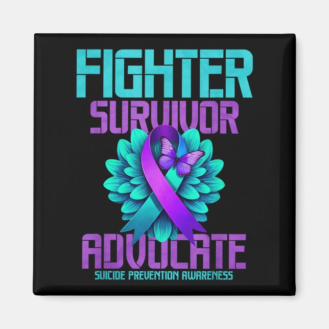 Fighter Survivor Advocate  Magnet (Front)