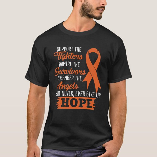 Fighter Survivor MS Warrior Multiple Sclerosis Awa T-Shirt (Front)