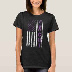 Fighter USA Flag Fight Crohns Disease Awareness T-Shirt