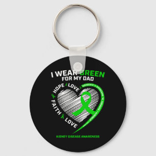 Fighter Warrior Gifts Dad Green Kidney Disease Awa Key Ring