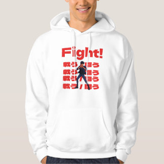 Fighter with 90s Retro Anime Style Hoodie
