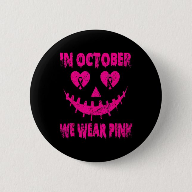 Fighters Emble Get Your Pink Jackolantern Tee  6 Cm Round Badge (Front)