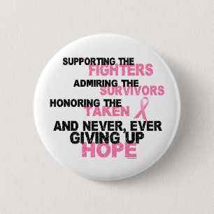 Fighters Survivors Taken 3 Breast Cancer 6 Cm Round Badge