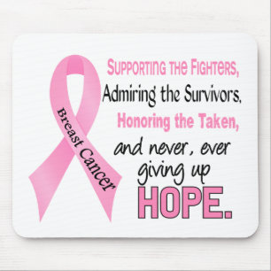 Fighters Survivors Taken Pink Ribbon Breast Cancer Mouse Mat