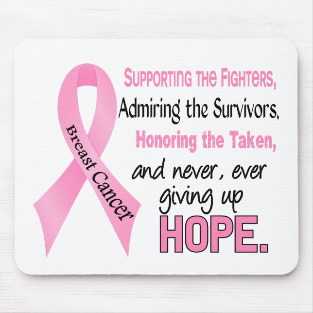 Fighters Survivors Taken Pink Ribbon Breast Cancer Mouse Mat (Front)