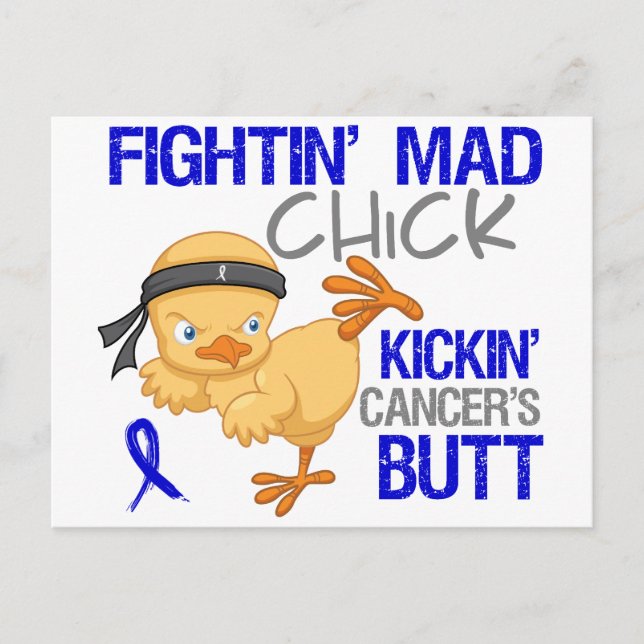 Fightin Chick Colon Cancer Postcard (Front)