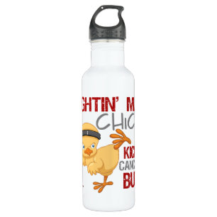Fightin Chick Throat Cancer 710 Ml Water Bottle