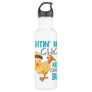 Fightin' Mad Chick Ovarian Cancer 710 Ml Water Bottle