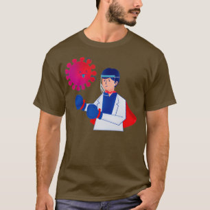 Fighting against Coronavirus Boxer Healthcare Work T-Shirt