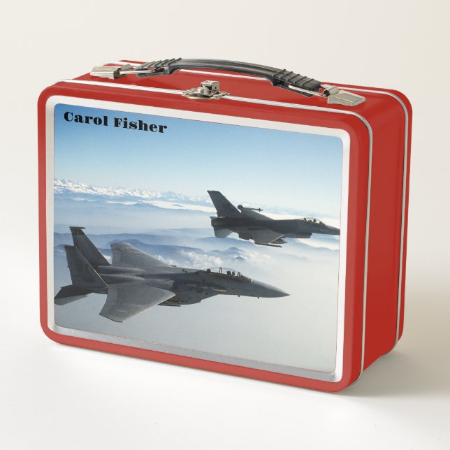Fighting Aircraft  Metal Lunch Box (Front)