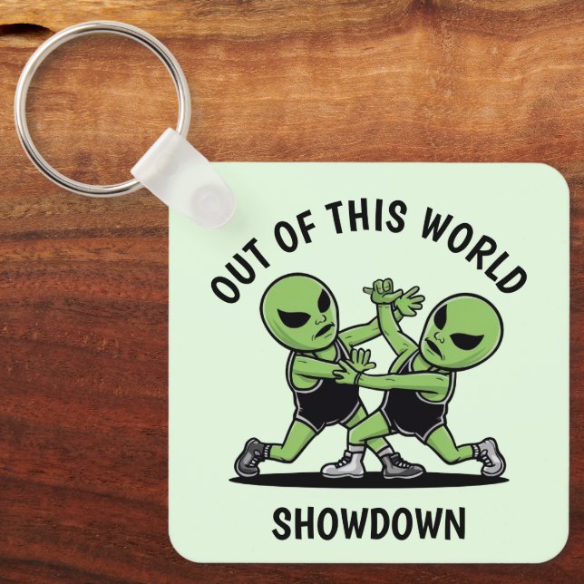 Fighting Aliens Key Ring (Front)