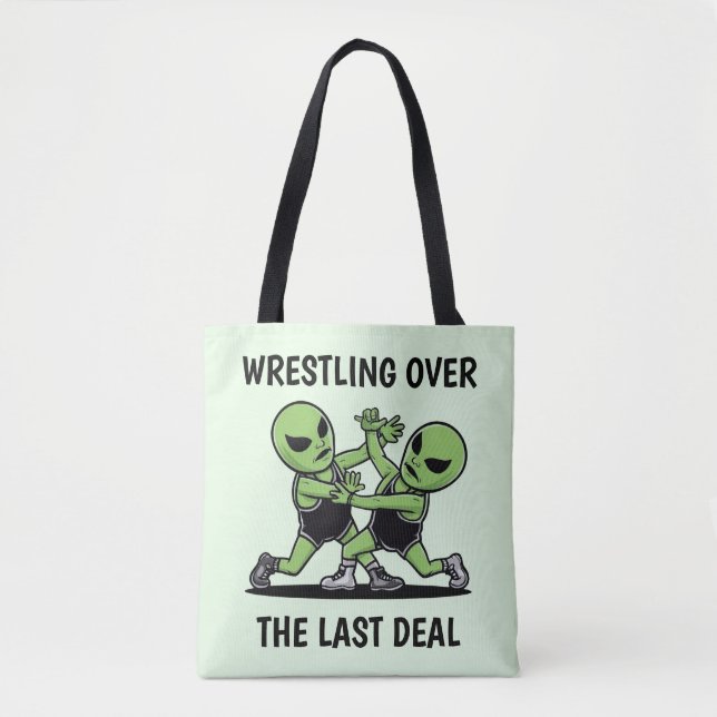 Fighting Aliens Tote Bag (Front)