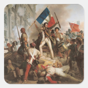 Fighting at the Hotel de Ville Square Sticker