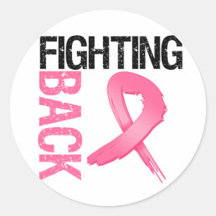 Fighting Back Breast Cancer Classic Round Sticker