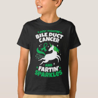 Fighting Bile Duct Cancer Quote Farting Unicorn Aw