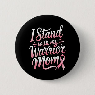 Fighting Breast Cancer Men Kids Son. Breast Cancer 6 Cm Round Badge