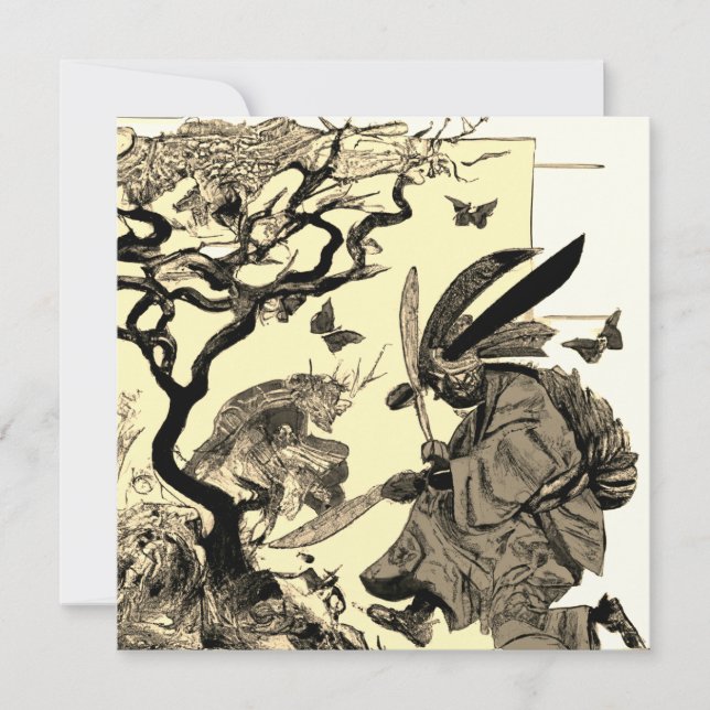 Fighting Butterflies Card (Front)