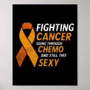 Fighting cancer leukaemia blood cancer awareness poster