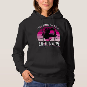 Fighting Cancer Like A Girl Breast Cancer Warrior  Hoodie