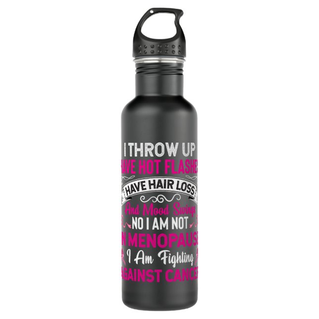 Fighting Cancer Pink Ribbon Breast Cancer 710 Ml Water Bottle (Front)
