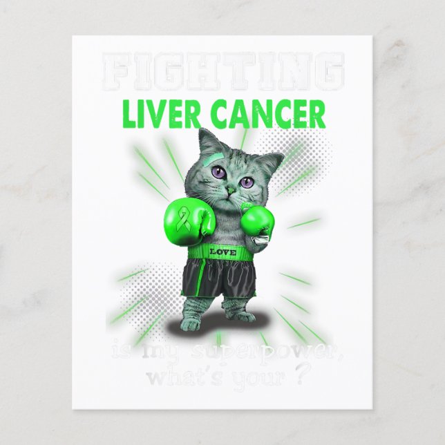 Fighting Cat Liver Cancer Awareness Flyer (Front)