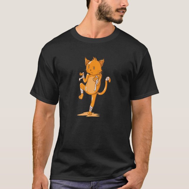 fighting Cat lives for Karate and MMA T-Shirt (Front)