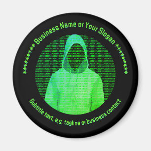 Fighting Digital Crime - Cyber Hacker Custom Text Magnet