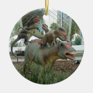 Fighting Dinosaur Ornament