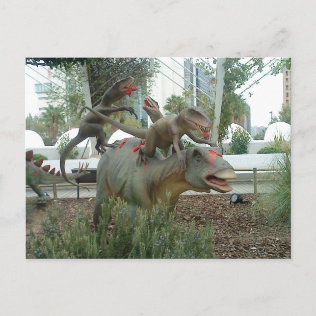 Fighting Dinosaur Postcard (Front)