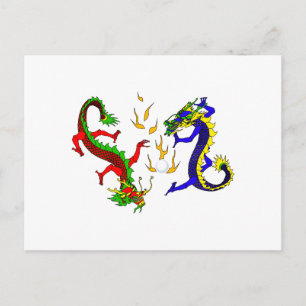 Fighting Dragons Postcard