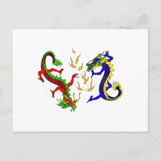 Fighting Dragons Postcard