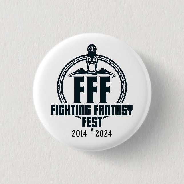 Fighting Fantasy Fest 10th Anniversary Badge (Front)