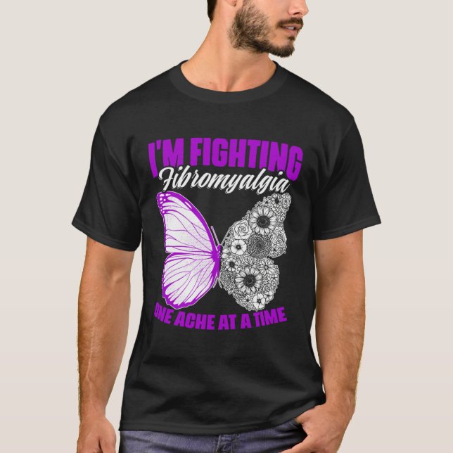Fighting Fibromyalgia  Fibro Survivor Fibromyalgia T-Shirt (Front)