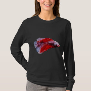 Fighting Fish Red White Betta Splendens T-Shirt