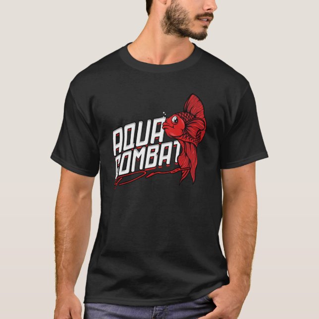 Fighting Fish Siamese Aqua Combat T-Shirt (Front)