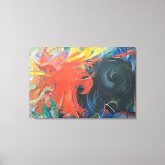 Fighting Forms (1914) by Franz Marc Canvas Print (Front)