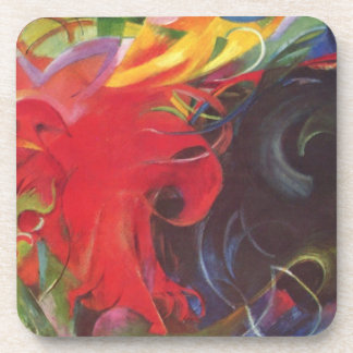 Fighting Forms by Franz Marc, Vintage Fine Art Coaster
