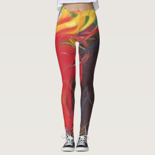 Fighting Forms by Franz Marc, Vintage Fine Art Leggings