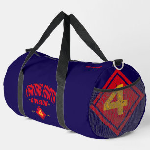 Fighting Fourth - 4th Marine Division Blue Custom Duffle Bag