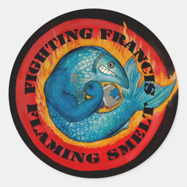 Fighting Francis Classic Round Sticker (Front)