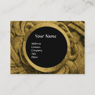 FIGHTING  GRYPHONS MONOGRAM ,gold metallic black Business Card