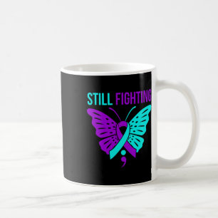Fighting Happy Suicide Awareness Support Graphic Coffee Mug