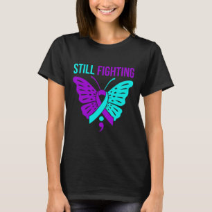 Fighting Happy Suicide Awareness Support Graphic T-Shirt